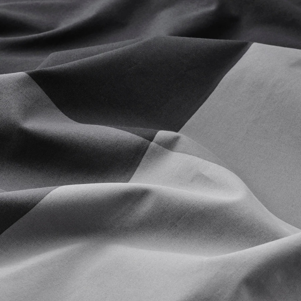 IKEA BRUNKRISSLA Duvet cover and pillowcase(s), Set Black, King, Cotton NEW - Picture 7 of 8
